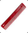peina plastico para crines y colas 9" color rojo
